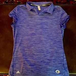 Purple Adidas girls golf shirt
